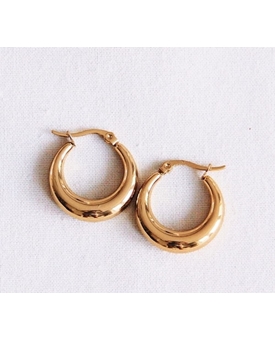 Aros de acero inoxidable creoles 19 mm “Ancho” - Imagen 2