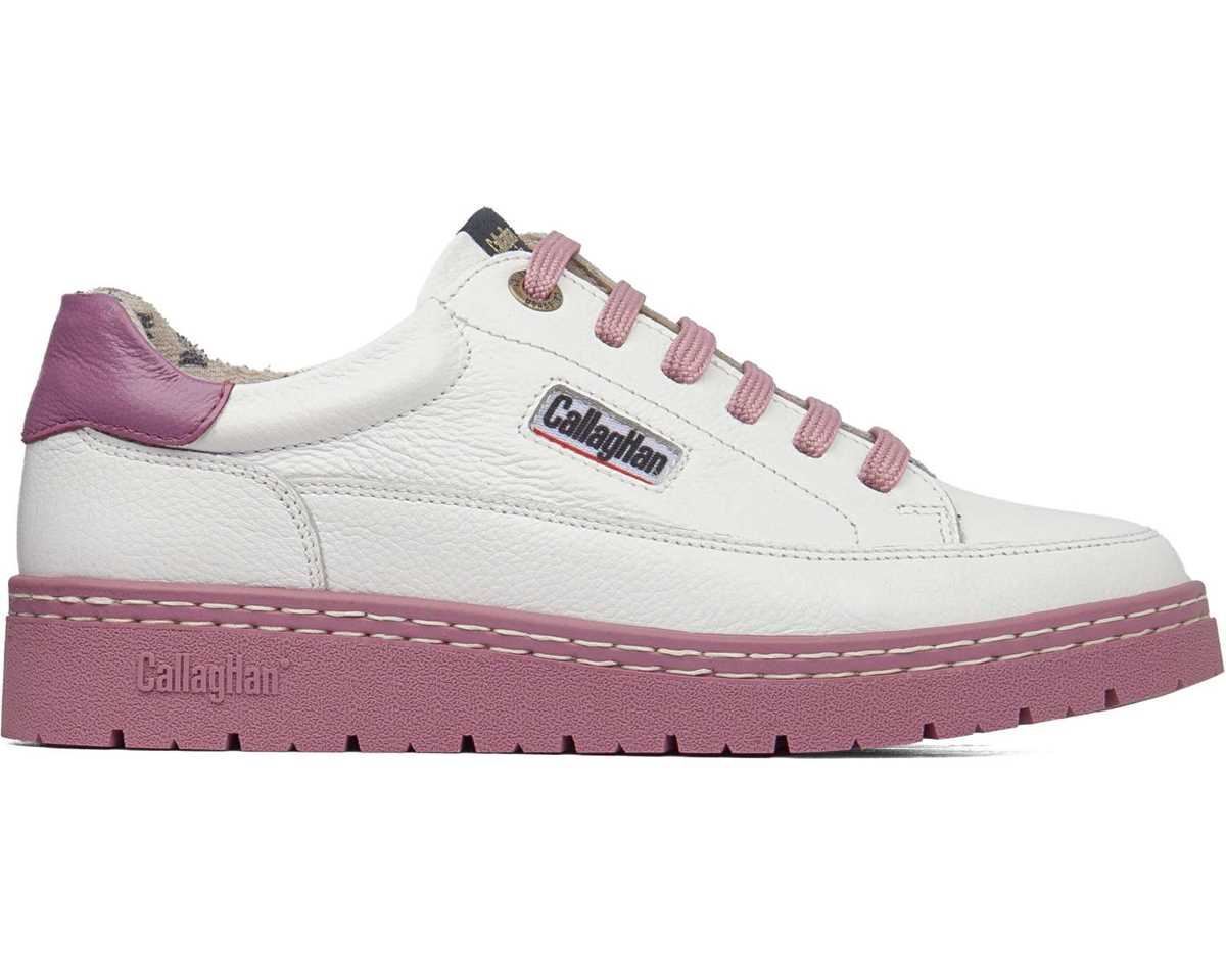 Callaghan_ Deportivo blanco con detalles en rosa - Imagen 1