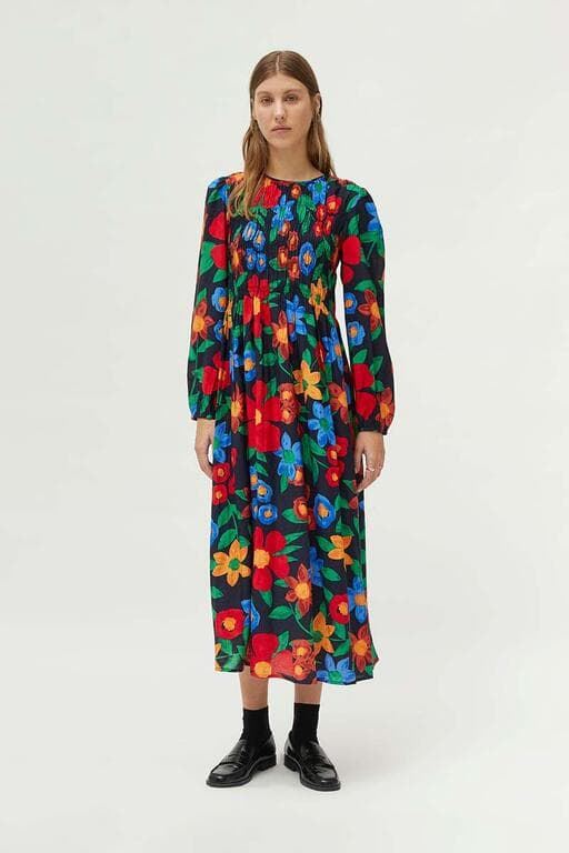 Compañía Fantástica_Vestido estampado floral multicolor - Imagen 1