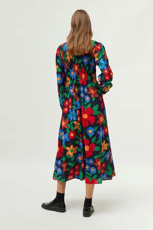 Compañía Fantástica_Vestido estampado floral multicolor - Imagen 2