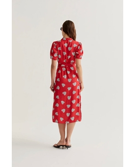 Compañía Fantástica_ Vestido midi estampado Harmony Red - Imagen 2