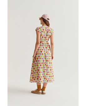 Compañía Fantástica_ Vestido midi estampado tulipanes - Imagen 2