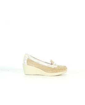 Descanflex- Zapato cuña beige - Imagen 2