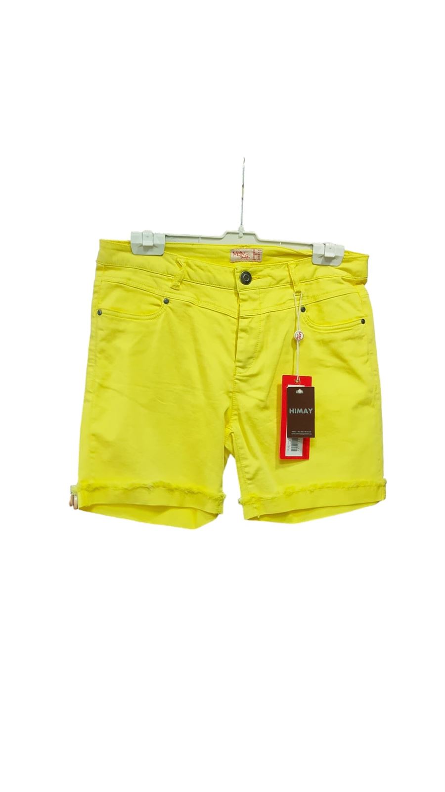 Md´M_ Pantalón denim amarillo corto - Imagen 1