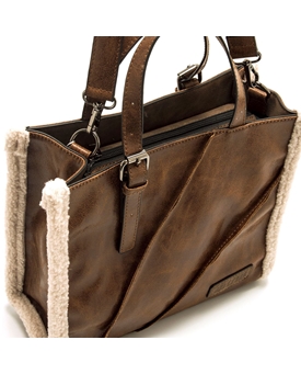 Mtng-Mustang_ Bolso Waldy cuero con pelo - Imagen 2