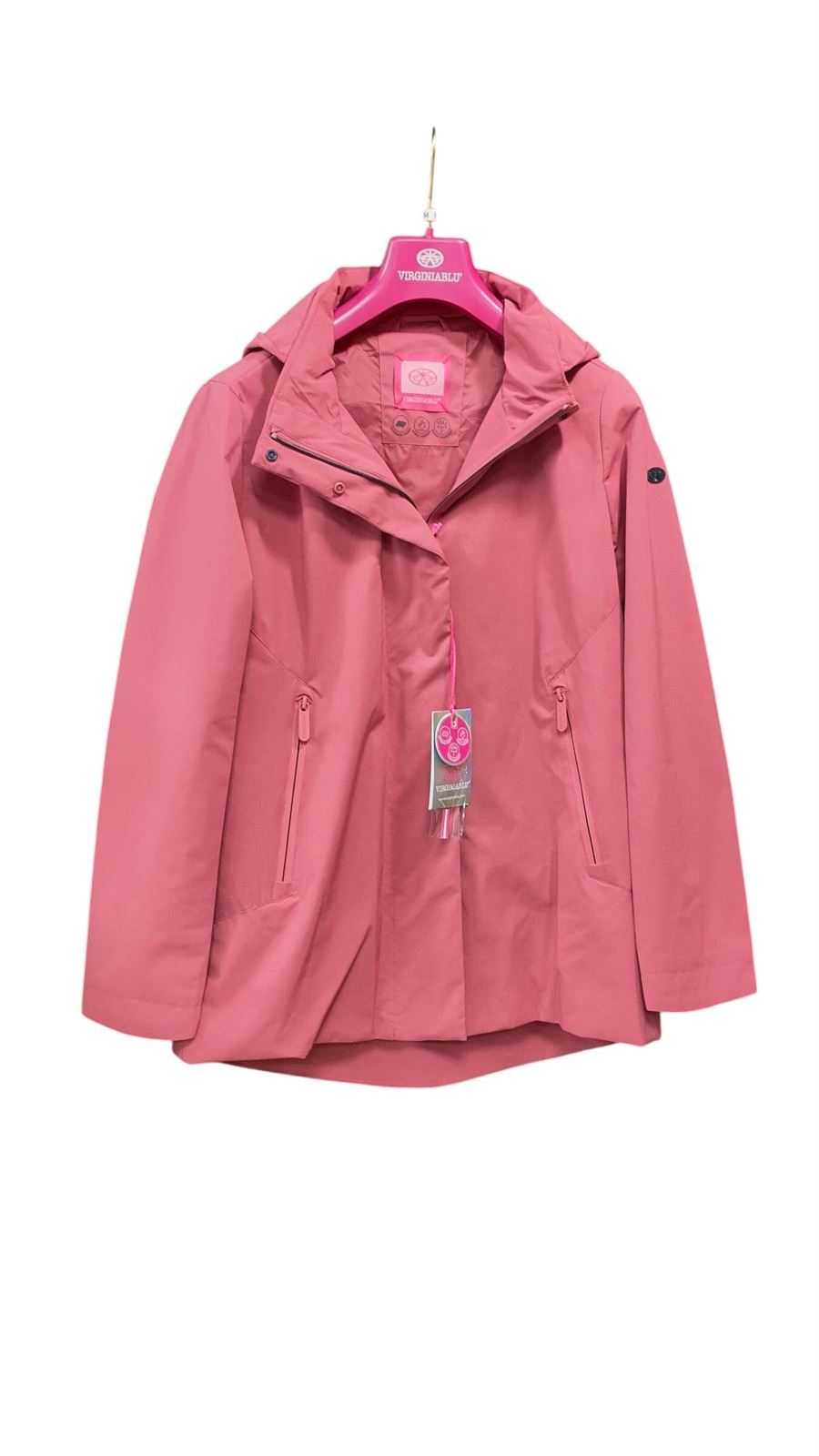 Parka resistente al agua rosa - Imagen 1