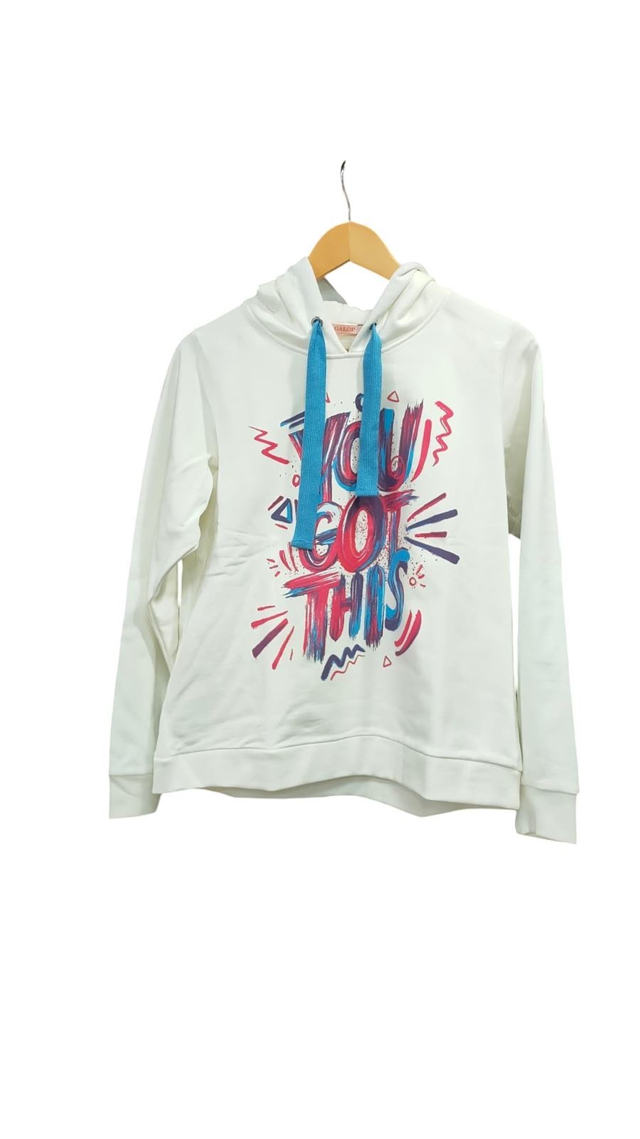 Sudadera con capucha blanca - Imagen 1