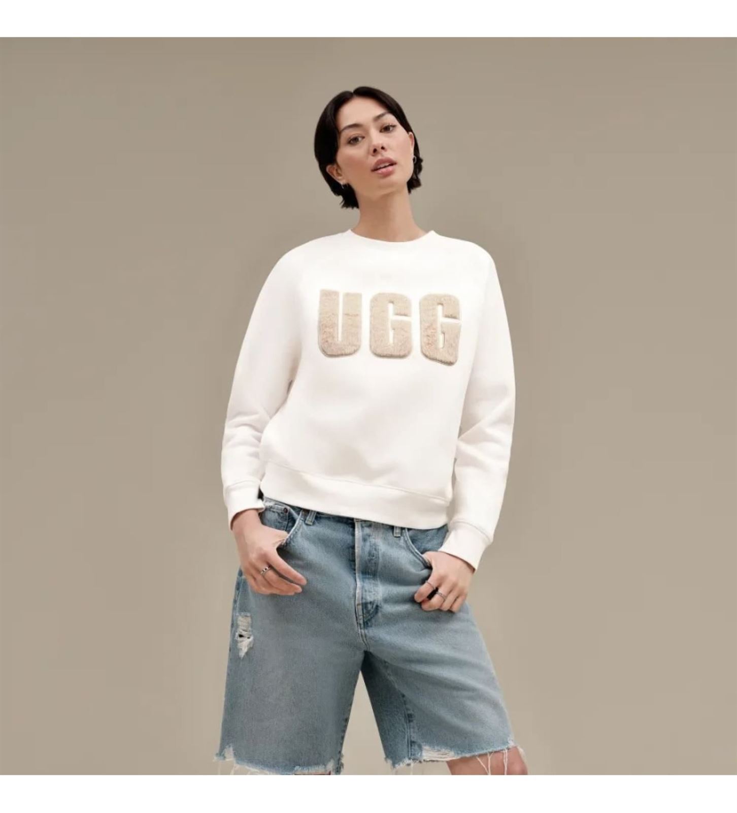 UGG_ Sudadera madeline fuzzy logo blanco - Imagen 1