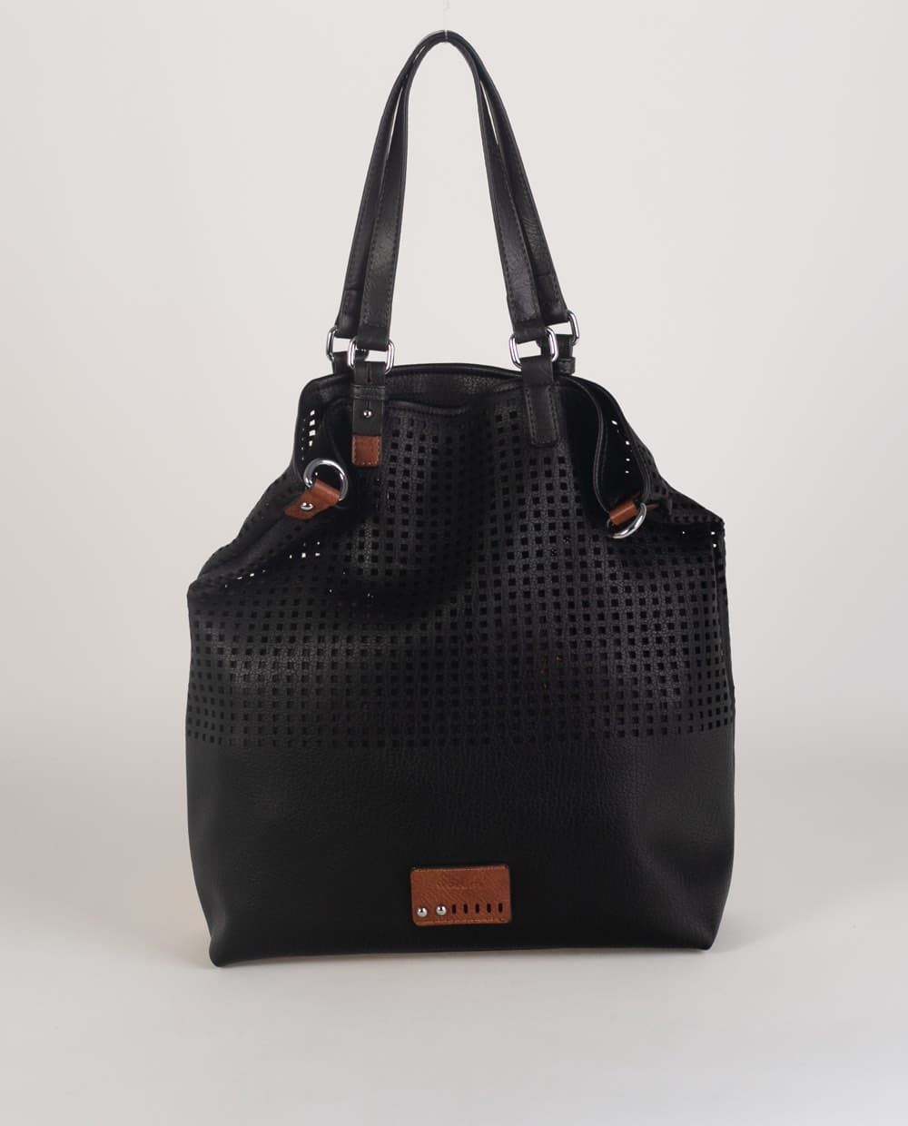 Volum Bags_ Bolso urban colmena tote en negro - Imagen 1